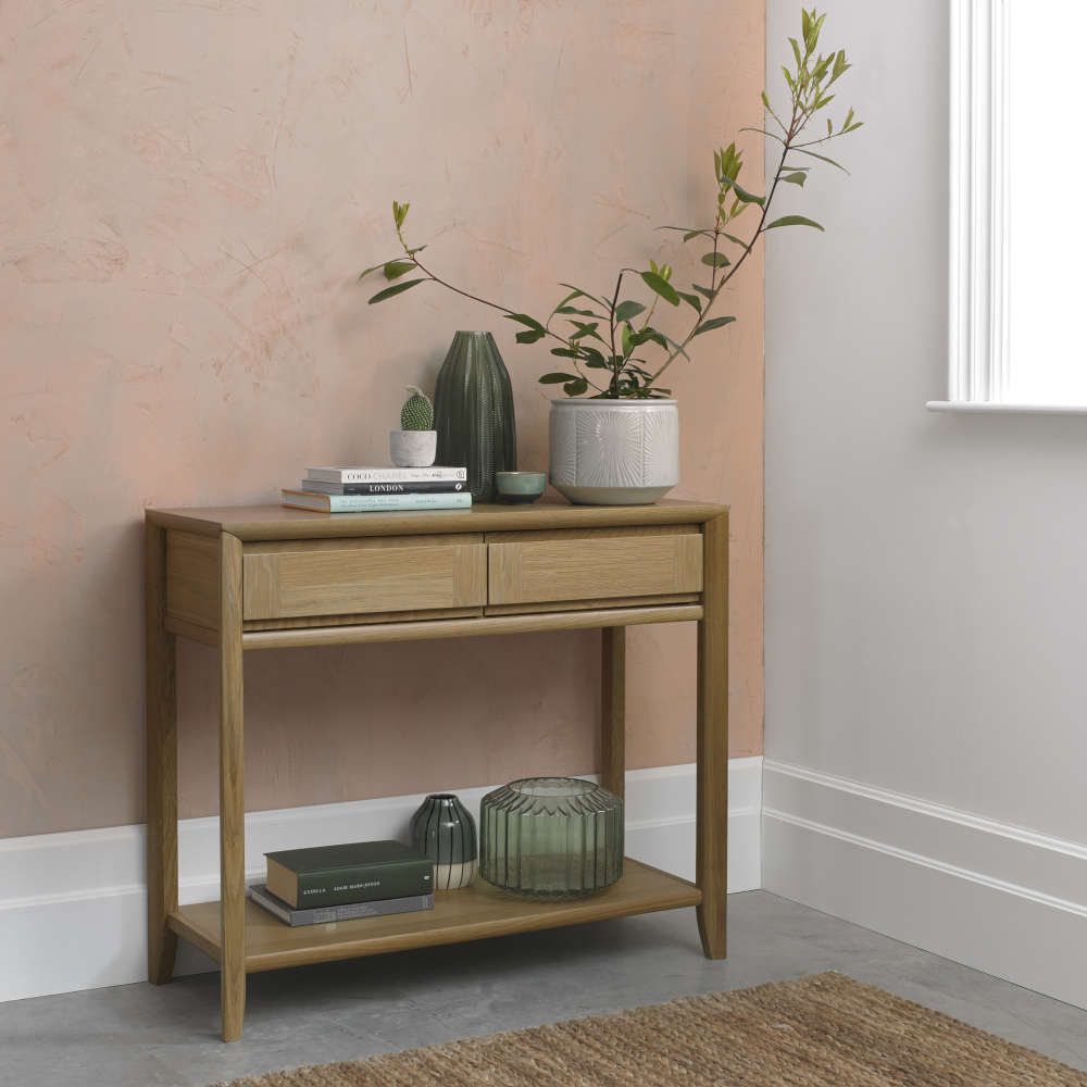 Beryl Oak Console Table with Drawer - Francis of Malvern