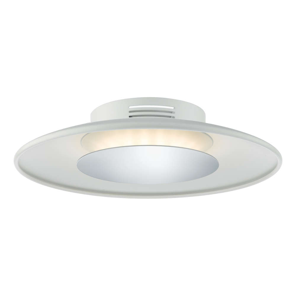 där Worcester Flush White Polished Chrome LED Small