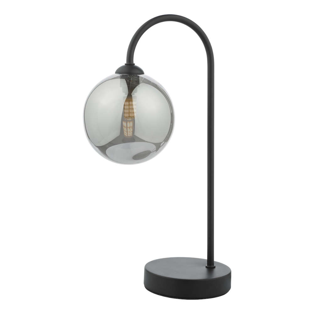 där Eissa Touch Table Lamp Matt Black Smoked Glass