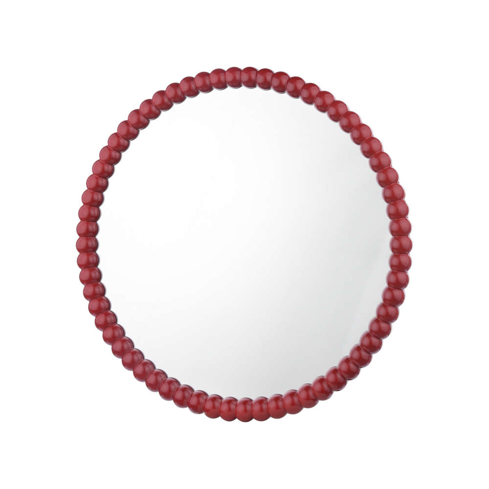 där Ruan Round Mirror 70cm Red