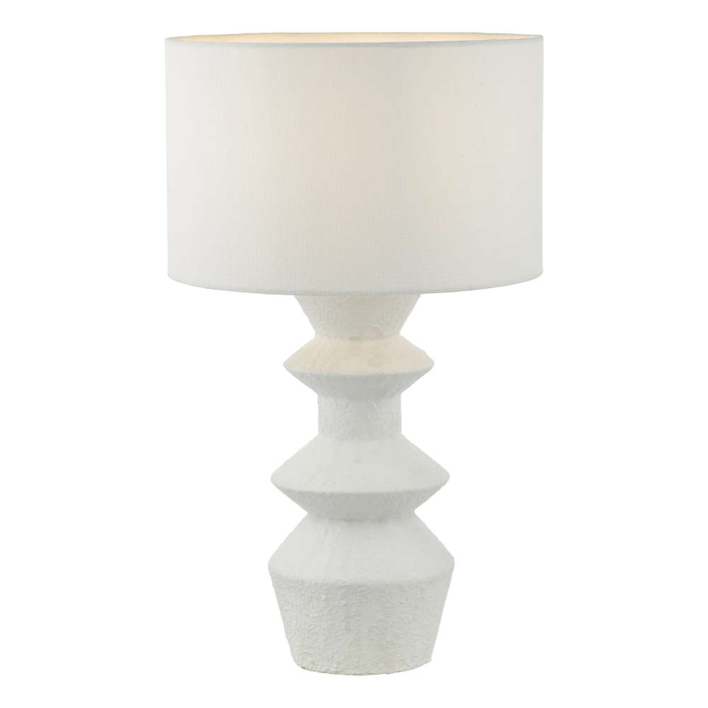 där Bidelia Table Lamp Matt White With Shade