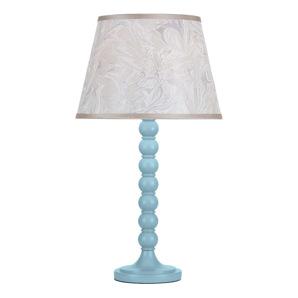 Spool Table Lamp Gloss Blue Base Only