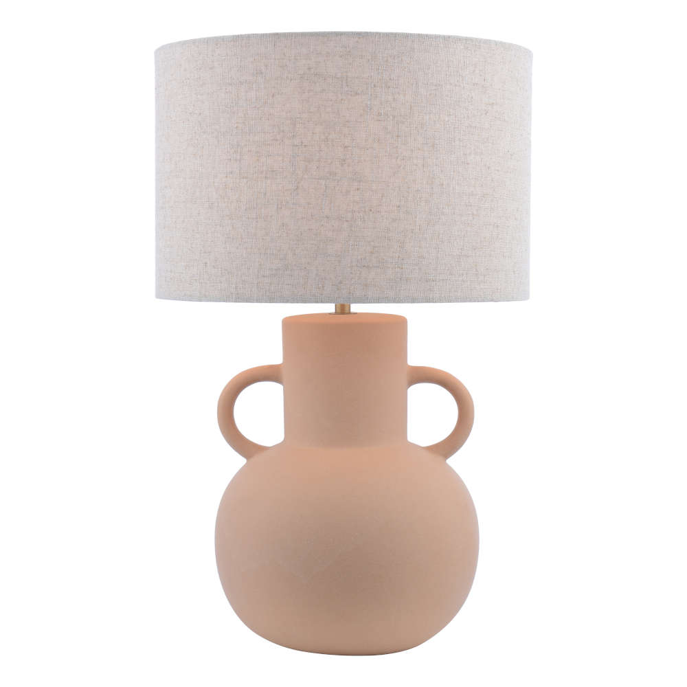 där Urn Ceramic Table Lamp Terracotta With Shade