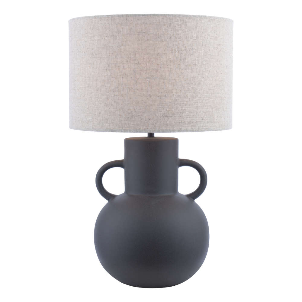 där Urn Ceramic Table Lamp Black With Shade